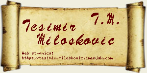 Tešimir Milošković vizit kartica